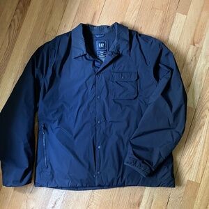 GAP Men’s XL Black Poly Shell Jacket Snaps